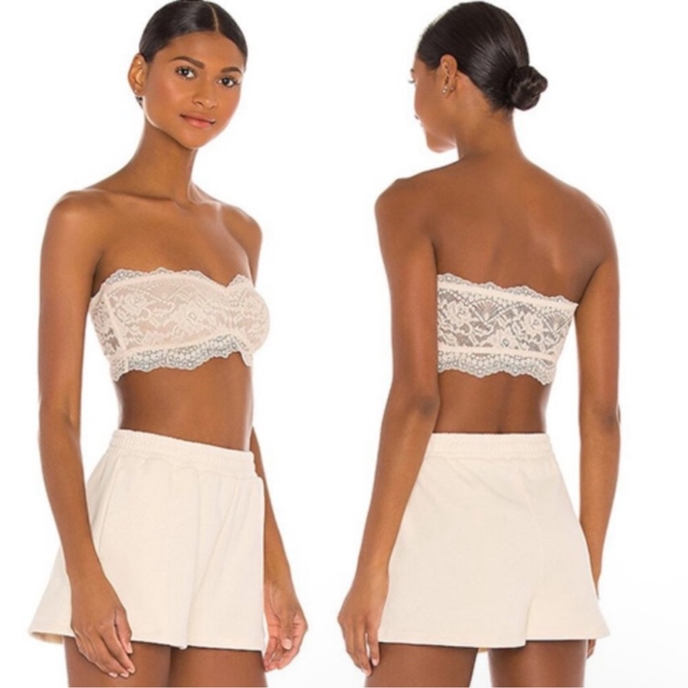 Free People Lace Bandeau in Cream